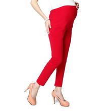 Nine Maternity Red Solid Maternity Leggings For Women - 5289