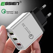 Essien 3 Ports Quick Charger QC 3.0 USB Phone Charger Fast Charger EU/US Plug Mobile Phone Charger for phone for Samsung S8 S9