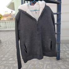 Full of lamb wool! Thick waffle plus fleece hooded sweater