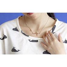 Popmode Fashion Heart Beat Long Chain Necklace for Girls