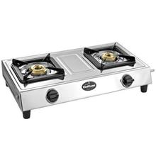 SUNFLAME Shakti Ultra Stainless Steel Manual Gas Stove (2 Burners)