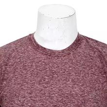 Round Neck Textured T-Shirt For Men- Maroon