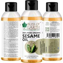 BLISS OF EARTH- Bliss of Earth 100% Organic Sesame Oil,