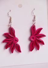 Handmade leaf design paper earring