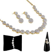 Zeneme American Diamond Party Wear Traditional Stylish Fashion Jewellerry Combo of Necklace