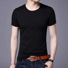 Black Stretchable Casual Round Neck T- Shirt For Men