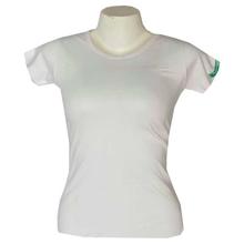 White Cotton Solid T-Shirt For Women