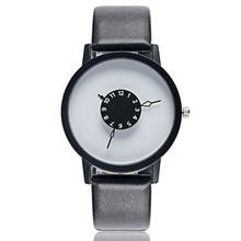 Paidu Turntable Dial Fashion Unisex Leather Band Quartz Wrist Watch