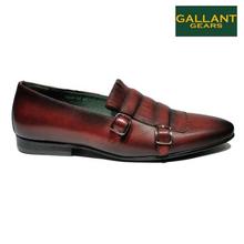 Gallant Gears Coffee Monk Strap Formal Leather Shoes For Men - (1932-A6)