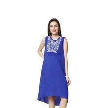 Nine Maternity Royal Blue Sleevesless Maternity Dress For Women