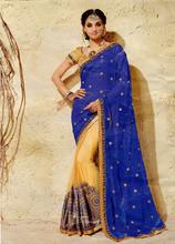 DESIGNER SAREES S16107- Georgette - Gold /Gold