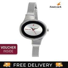 6015SM01 Silver Dial Analog Watch For Women- Silver