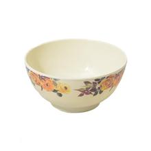 FLOWERWARE 4.5 Inch Cream-Colored Printed Melamine Bowl