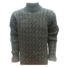 Knitted Woolen High Neck For Men- Black