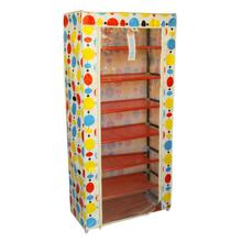 Multicolored Portable 7 Layered Shoe Rack With Cover