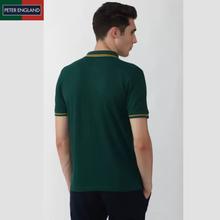 PETER ENGLAND Solid Polo Neck Green T-Shirt for Men - PCKWSRGPB22554