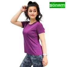 Sonam Gears Daisy Round Neck T-Shirt For Women (474)- Purple