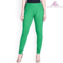 Sheetal Green Solid Churidar Leggings For Women