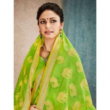 Stylee Lifestyle Green Banarasi Silk Jacquard Saree (1755)