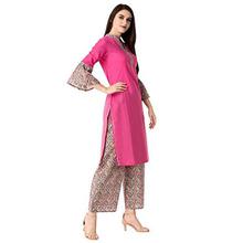 Khushal K Women's Rayon Printed Kurta With Palazzo Set