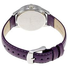 Fastrack Purple Dial Leather Strap Analog Watch For Women – 6078SL05