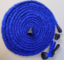 50FT/15m Stretch Magic Water Pipe Household Hose Car Wash Gun Watering Garden Blue