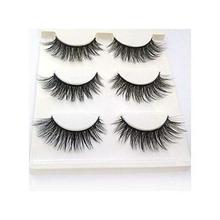 3D Fake Hand-Made Eyelashes Fluffy Long Soft Reusable Lashes- 3 Pair Pack