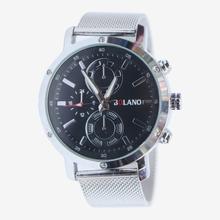 Silver Analog   Stainless Steel Quartz Watch For Men