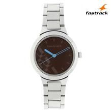6150SM02 Brown Dial Analog Watch For Women- Silver