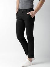 Men Black Slim Fit Solid Chinos