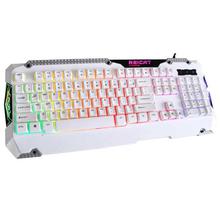 Reicat RK300 Four Star Waterproof & Rainbow Backlit Gaming Keyboard - Snow White
