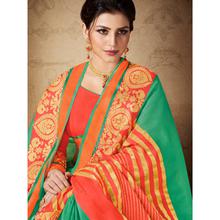 Stylee Lifestyle Green Banarasi Silk Jacquard Saree 1823