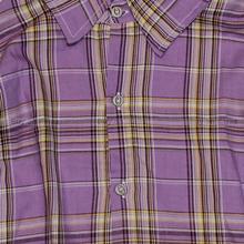 Purple Checkered Cotton Shirt For Girls