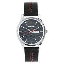 Sonata Analog Black Dial Men's Watch - 77001SM01A