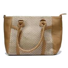 Beige Textured Hand Bag