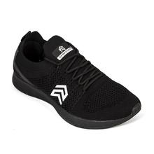 Light Weight Knitted Black Sports Shoe With Show Shoe Lace - (813)