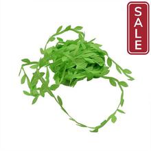 SALE- 10 Meter Silk Leaf-Shaped Handmake Artificial green