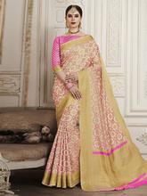 Stylee Lifestyle Beige Patola Silk Jacquard Saree -1516