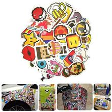 Multicolored 48 Pieces Lot Mosaic Pixel Minecraft Style Stickers