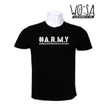 WO:SA "BTS #A.R.M.Y" Print Black Unisex Tees