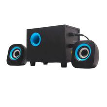 FnT-2800 USB 2.1 Portable Stereo Multimedia Mini Woofer Speaker - Blue