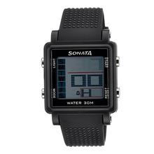 Sonata Super Fibre Digital Grey Dial Men's Watch - 77043PP01