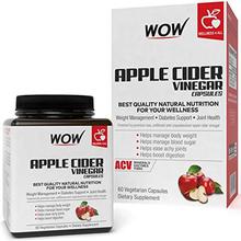 WOW Raw Apple Cider Vinegar 500mg - 60 Vegetarian Capsules