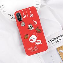 Christmas Tree Santa Claus Pattern Phone Case For iPhone Xs Max Xr Silicone TPU Case  For iPhone 6 6s 7 8 Plus X Back Cover Capa