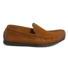 KILOMETER Brown Faux Leather Loafers For Men