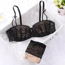 2017 Underwire Bra Half Cup (1/2 Cup) Sexy Lace Bra Set