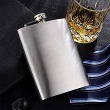 SEPAL Stainless Steel Hip Flask, 10 oz (Silver)