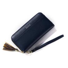 Women Tassel Style Large Capacity PU Hand Wallet Purse Phone Bag with Card Slots