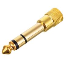 3.5mm / 6.5mm Audio Jack Adapter Conversion Stereo Plug - Golden