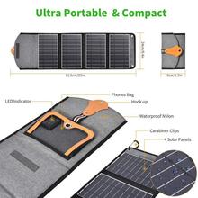 Choetech 22W dual USB-A foldable solar charger panel - iSure